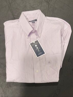 Club Room Men’s Light Purple Thin-Stripe Dress Shirt